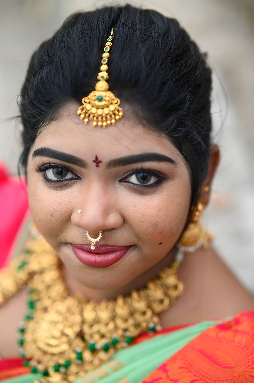 Bridal makeup close-up at Yansha Makeover